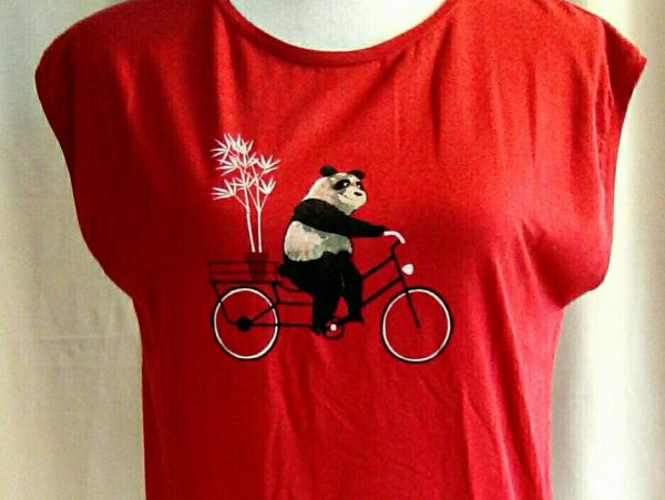 T-shirt rot Panda